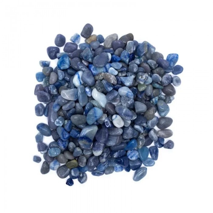 Μπλε Χαλαζίας μίνι Βότσαλα 100gr - Blue Quartz Βότσαλα - Πέτρες (Tumblestones)